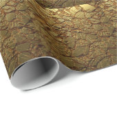 Luxe Gouden Textuur: 3D Elegantie Cadeaupapier (Rol Hoek)