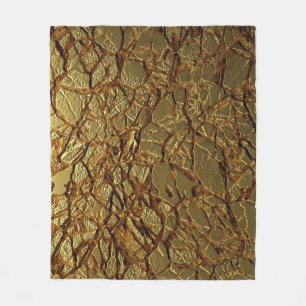 Luxe Gouden Textuur: 3D Elegantie Fleece Deken