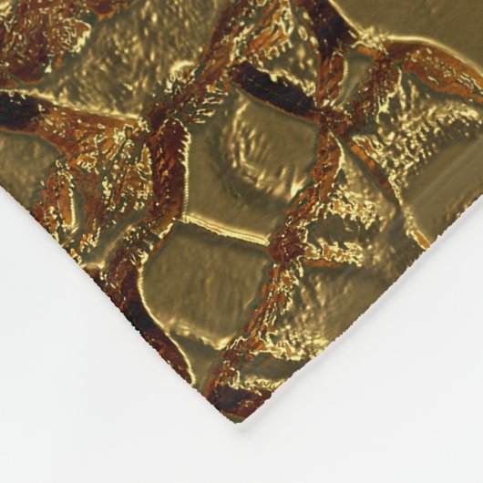 Luxe Gouden Textuur: 3D Elegantie Fleece Deken (Hoek)