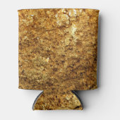 Luxe gouden textuur, 3D illustratie. Blikjeskoeler (Voorkant)