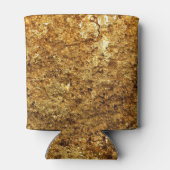 Luxe gouden textuur, 3D illustratie. Blikjeskoeler (Achterkant)