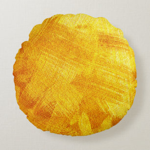 Luxe gouden textuur, abstracte achtergrond. rond kussen