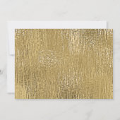 Luxe Gouden Textuur Beklede Naam Drie Monogram Notitiekaartje (Achterkant)