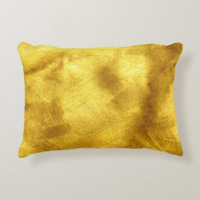 Luxe gouden textuur ontwerp accent kussen (Voorkant)