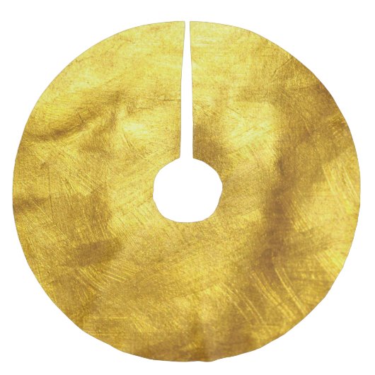 Luxe gouden textuur ontwerp kerstboom rok (Voorkant)