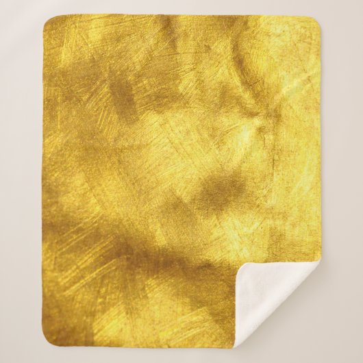 Luxe gouden textuur ontwerp sherpa deken (Voorkant)