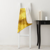 Luxe gouden textuur ontwerp sherpa deken (In situ)