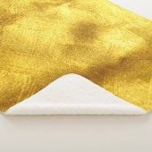 Luxe gouden textuur ontwerp sherpa deken (3/4)