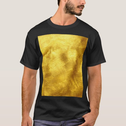 Luxe gouden textuur ontwerp t-shirt (Voorkant)