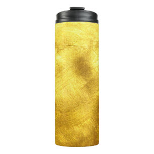 Luxe gouden textuur ontwerp thermosbeker