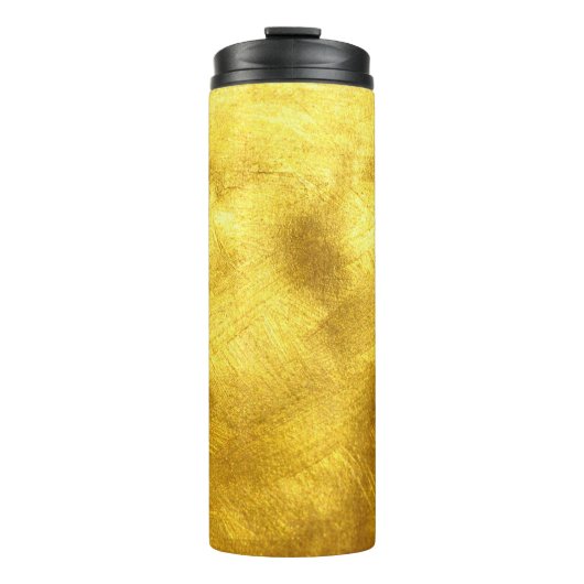 Luxe gouden textuur ontwerp thermosbeker (Voorkant)