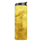 Luxe gouden textuur ontwerp thermosbeker (Gedraaid links)