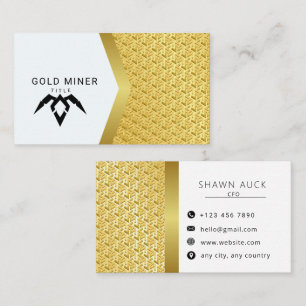 Luxe Gouden Textuur Patroon Mijnbouw Zakelijke Kaa Visitekaartje