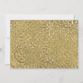Luxe Gouden Textuur Twee Rand Drie Monogram Notitiekaartje (Achterkant)
