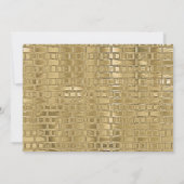 Luxe Gouden Textuur Zwarte Rand Naam Script Notitiekaartje (Achterkant)