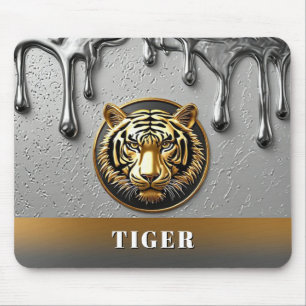 Luxe Gouden Tijger Embleem Ontwerp 🐯 Muismat