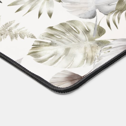 Luxe gouden troop groen monogram bureaumat (Hoek)