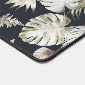 Luxe gouden troop groen monogram bureaumat (Hoek)