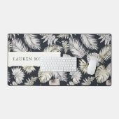 Luxe gouden troop groen monogram bureaumat (Keyboard & Muis)