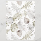 luxe gouden tropische prijskaart menu (Achterkant)