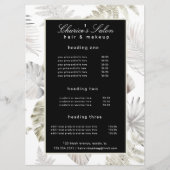 luxe gouden tropische prijskaart menu (Voorkant)