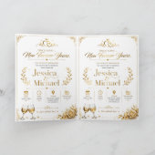 Luxe Gouden Trouw Uitnodiging Elegant Romantisch (Binnen)