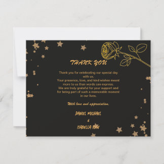 Luxe Gouden TROUWKAART Bedankt