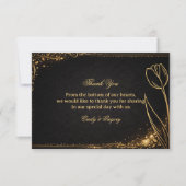 Luxe Gouden Tulp Schittering Bedankkaart (Voorkant)