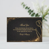 Luxe Gouden Tulp Schittering Bedankkaart (Staand voorkant)