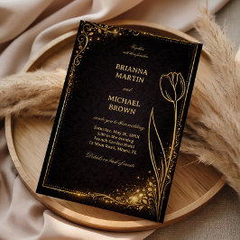 Luxe Gouden Tulp Schittering Kaart