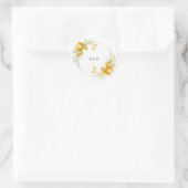luxe gouden turquoise monogram bruiloft classi ronde sticker (Tas)