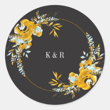 luxe gouden turquoise - monogram bruiloft