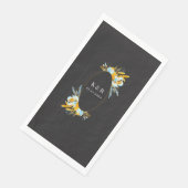 luxe gouden turquoise - monogram bruiloft servet (Hoek)