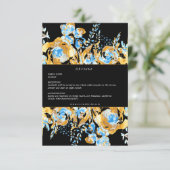 luxe gouden turquoise ontvangst details kaart (Staand voorkant)