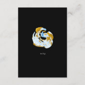 luxe gouden turquoise ontvangst details kaart (Achterkant)