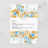 luxe gouden turquoise - ontvangstkaart informatiekaartje (Voorkant)