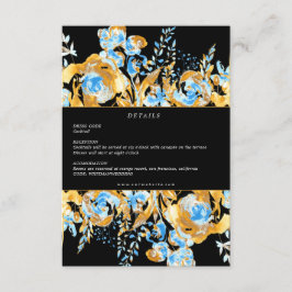 luxe gouden turquoise - ontvangstkaart informatiekaartje