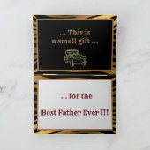 Luxe gouden vaderdag bedankkaart (Binnen)