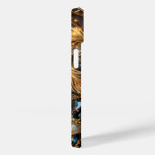Luxe gouden veren en edelsteen sprankelpatroon Case-Mate iPhone case (Achterkant / Rechts)