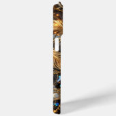 Luxe gouden veren en edelsteen sprankelpatroon Case-Mate iPhone case (Achterkant / Rechts)