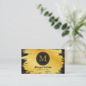 Luxe gouden visitekaartje (Staand voorkant)