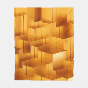 Luxe gouden vormen, geometrisch naadloos patroon fleece deken