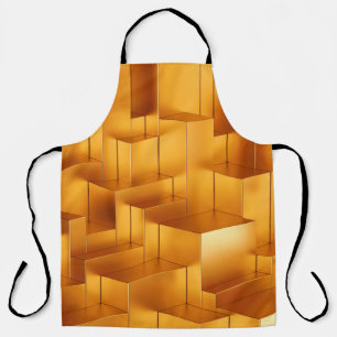 Luxe gouden vormen, geometrisch naadloos patroon schort