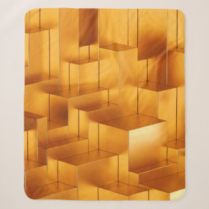 Luxe gouden vormen, geometrisch naadloos patroon sherpa deken