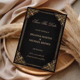 Luxe Gouden Weelderige Elegantie Save The Date
