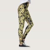 Luxe gouden wervelingen bloemachtergrond leggings (Rechts)