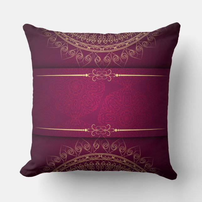 Luxe gouden wijn decoratieve kussen (Voorkant)
