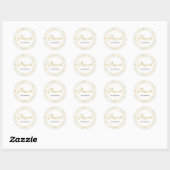 LUXE GOUDEN WITTE HOLLY BESSEN KERSTMIS GEZEGEND RONDE STICKER (Vel)