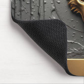 Luxe Gouden Wolfembleem Metaal Stijl 🐺 Muismat (Hoek)