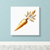 Luxe gouden wortel canvas afdruk (Insitu (Houten vloer))